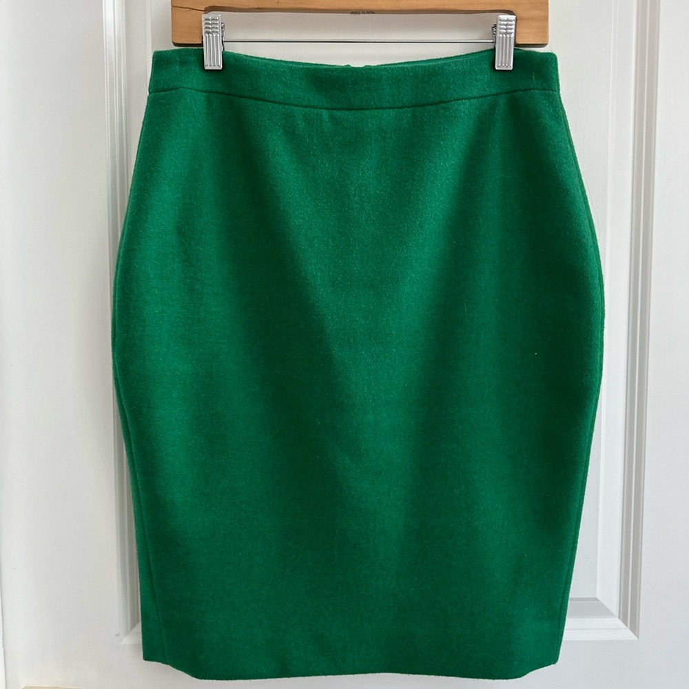 J. Crew Vibrant Green Pencil Skirt